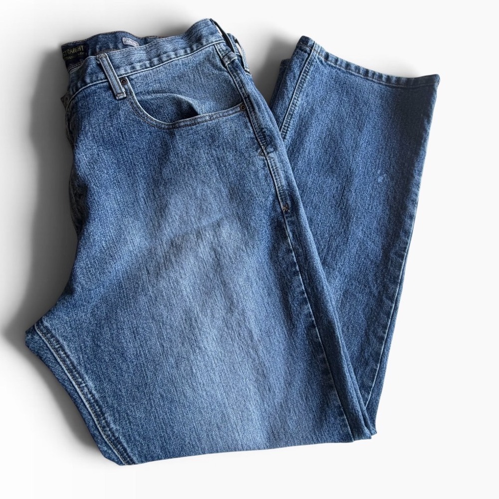 Ariat Rebar M5 Straight Leg Jeans Mens 40x32 Blue Denim GUC Workwear Rugged - Picture 6 of 6